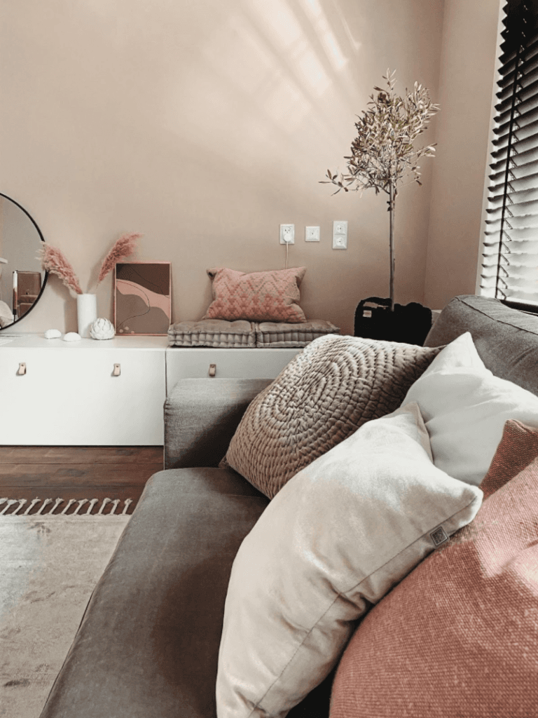 Pastelkleuren woonkamer